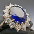 vintage jewelry blue stone sterling silver ring